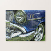 Custom Blue 1957 Chevy Car Puzzle (Horizontal)
