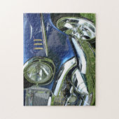 Custom Blue 1957 Chevy Car Puzzle (Vertikal)