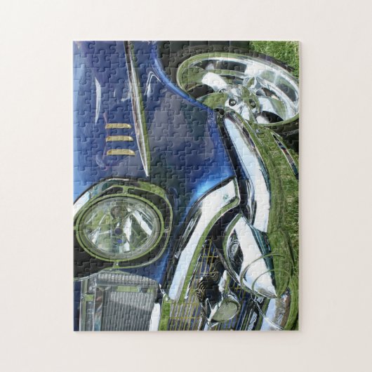 Custom Blue 1957 Chevy Car Puzzle (Vertikal)