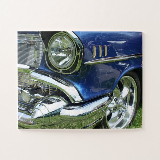 Custom Blue 1957 Chevy Car Puzzle (Horizontal)