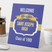 Custom Blue 50th Class Reunion  Sockelschild (In Situ)