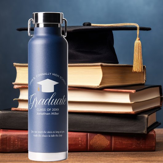 Custom Blue Abschluss Class of 2025 Keepake Trinkflasche