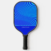 Custom Blue Abstract Pickleball  Pickleball Schläger (Rückseite)