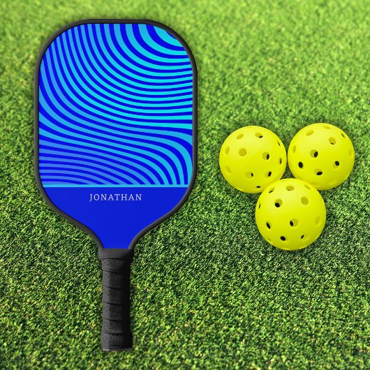 Custom Blue Abstract Pickleball  Schläger
