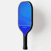 Custom Blue Abstract Pickleball  Schläger (Links)