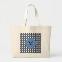 Custom Blue Abstrakt Scarab Muster Monogram