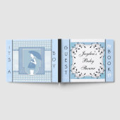 Custom Blue and Black Baby Showbook Gästebuch (Voll)