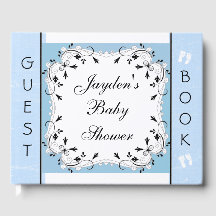 Custom Blue and Black Baby Showbook