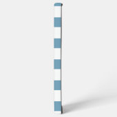 Custom Blue and White Bold Striped Pink Heart Samsung Galaxy Hülle (Linke Seite)