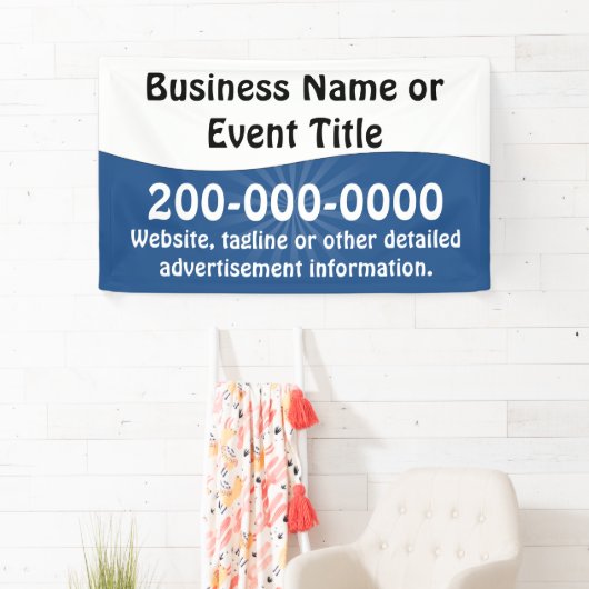Custom Blue and White Business Advertising Banner (Insitu)