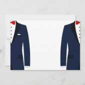 Custom Blue and White Gay Wedding Einladungen (Rückseite)