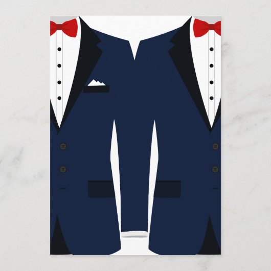 Custom Blue and White Gay Wedding Menu Card Menükarte (Rückseite)