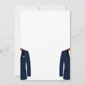 Custom Blue and White Gay Wedites lädt ein Einladung (Rückseite)