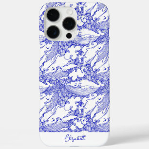 Custom Blue and White Humpback Whale iPhone 16 Pro Max Hülle
