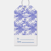 Custom Blue and White Humpback Whale Geschenkanhänger (Rückseite)