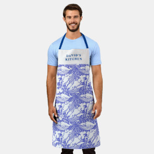 Custom Blue and White Humpback Whale Schürze