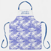 Custom Blue and White Humpback Whale Schürze (Vorderseite)