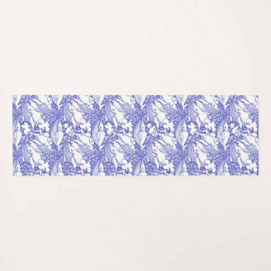 Custom Blue and White Humpback Whale Yogamatte (Rückseite (Horizontal))