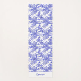 Custom Blue and White Humpback Whale Yogamatte