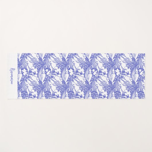 Custom Blue and White Humpback Whale Yogamatte (Vorderseite (Horizontal))
