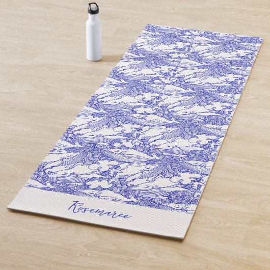 Custom Blue and White Humpback Whale Yogamatte (Beispiel)