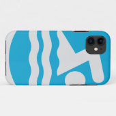 Custom Blue and White Swim Decal Phone Case (Rückseite (Horizontal))