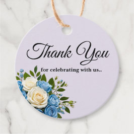 Custom Blue and White Vielen Dank für Ihre Hochzei Geschenkanhänger