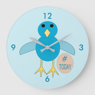 Custom Blue Baby Boy Chick Wall Clock Große Wanduhr