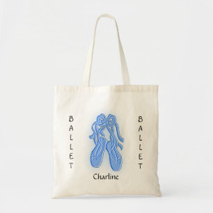 Custom Blue Ballet Shot Tote Bag Tragetasche