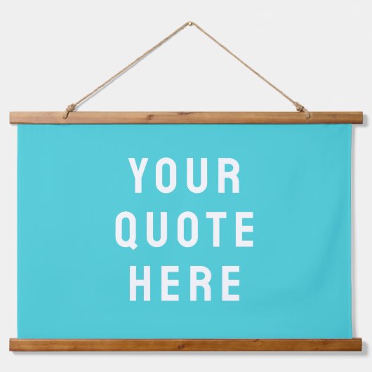 Custom Blue Banner Personalisiert Ihre Angebotsmau Wandteppich Mit Holzrahmen (Vorne)