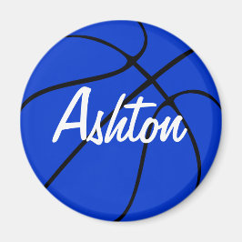 Custom Blue Basketball Round Kühlschrankmagnet