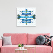Custom Blue Beach House-Schild mit Scallop-Wirbel Leinwanddruck (Insitu (Wohnzimmer))