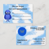 Custom Blue Bird Terminkarte (Vorne/Hinten)