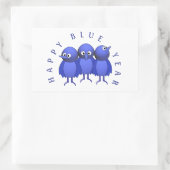 Custom Blue Birds Rechteckiger Aufkleber (Tasche)