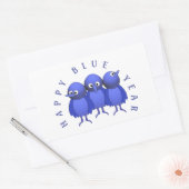 Custom Blue Birds Rechteckiger Aufkleber (Umschlag)