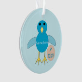 Custom Blue Birthday Boy Chick Acrylic Ornament (Vorderseite)