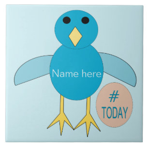 Custom Blue Birthday Boy Chick Bären Tile Fliese