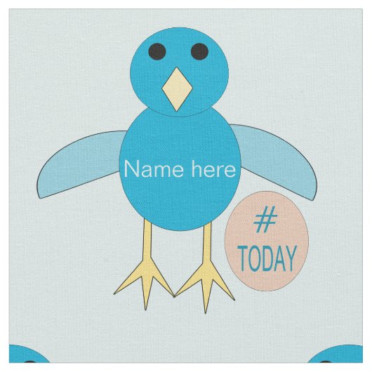 Custom Blue Birthday Boy Chick Craft Gewebe Stoff (Nahaufnahme)