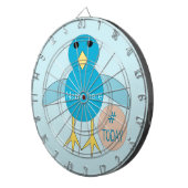 Custom Blue Birthday Boy Chick Dart Board Dartscheibe (Vorderseite rechts)