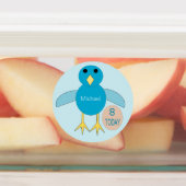 Custom Blue Birthday Boy Chick Etiketten (Befestigt)