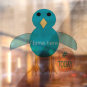 Custom Blue Birthday Boy Chick Fensteraufkleber (Blatt 2)