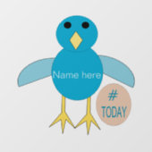 Custom Blue Birthday Boy Chick Fensteraufkleber (Blatt)