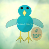 Custom Blue Birthday Boy Chick Fensteraufkleber (Blatt 3)