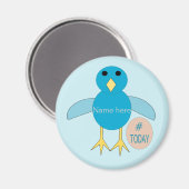Custom Blue Birthday Boy Chick Magnet (Vorderseite/Rückseite)