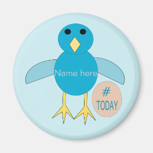 Custom Blue Birthday Boy Chick Magnet