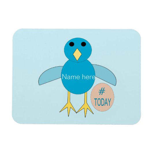 Custom Blue Birthday Boy Chick Magnet (Horizontal)