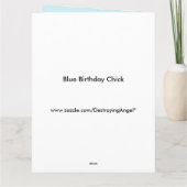 Custom Blue Birthday Boy Chick Riese Card Karte (Rückseite)