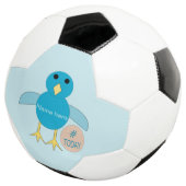 Custom Blue Birthday Boy Chick Soccer Ball (Dreiviertel)