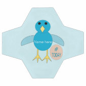 Custom Blue Birthday Boy Chick Soccer Ball (Flach)