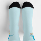 Custom Blue Birthday Boy Chick Socken (Oben)